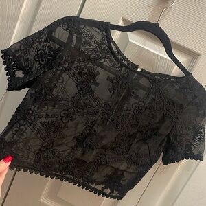 Forever 21 lace sheer crop top
